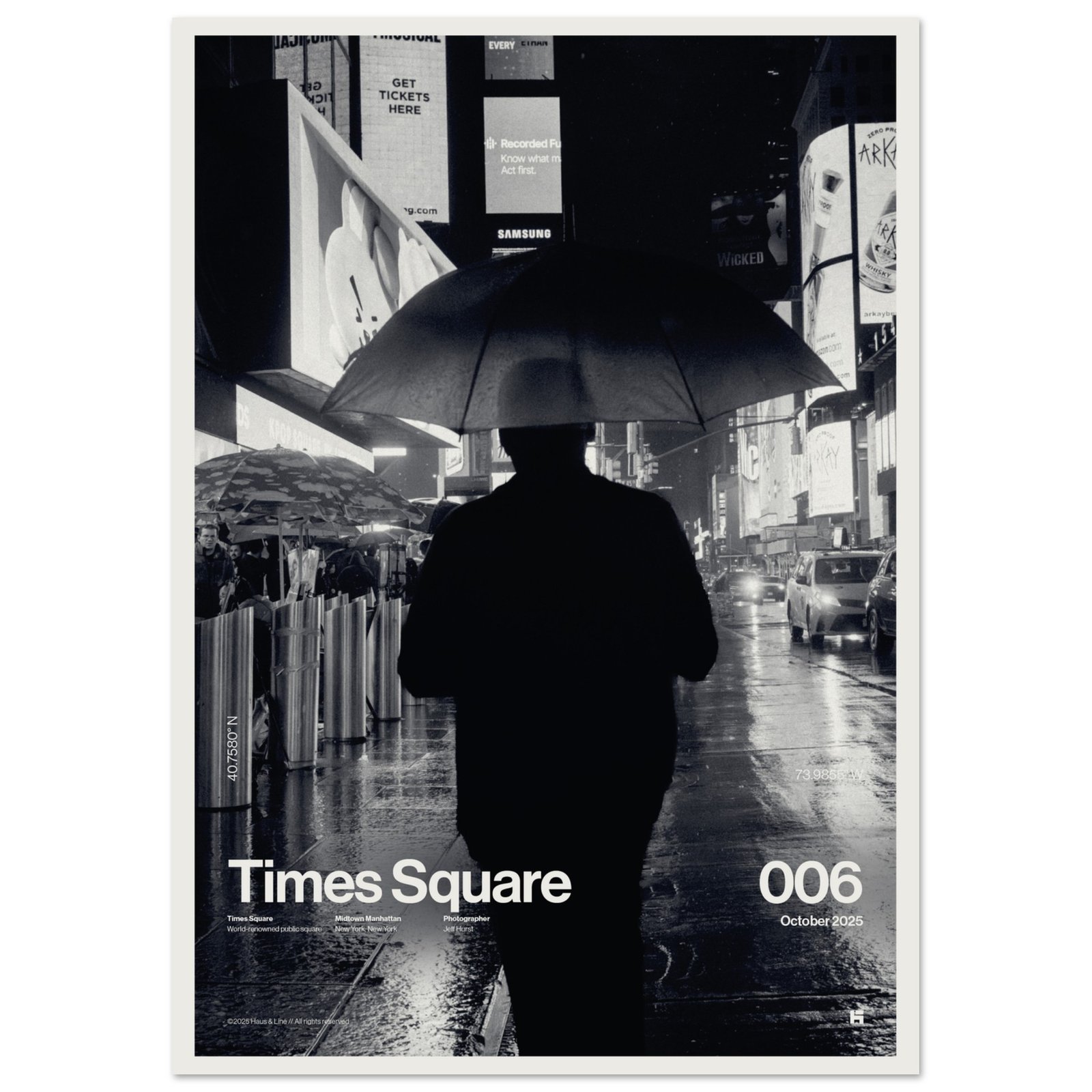 Times Square 006 fine art photography print in monochrome